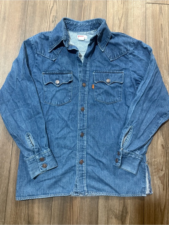 Levi's Other - Vintage Levis Orange Tab Denim Western Shirt Made In USA Medium
